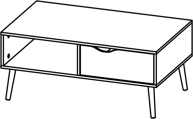 Image du produit Tvilum Oslo (98,5 x 60 x 43,5 cm)