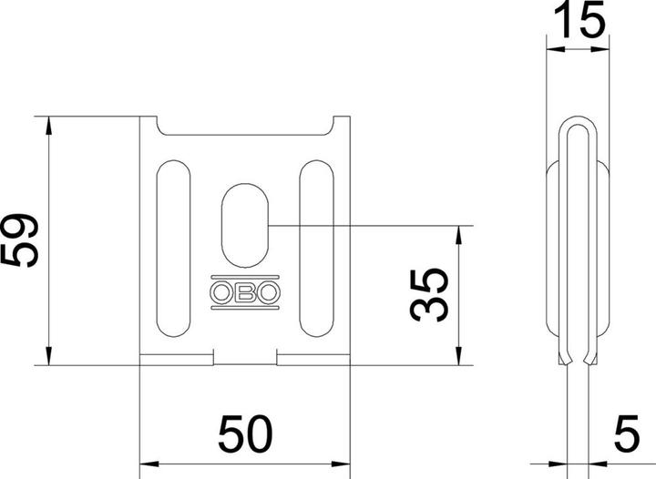 Produktbild OBO Bettermann Wandbefestiger K 12 1818 FSKLGR