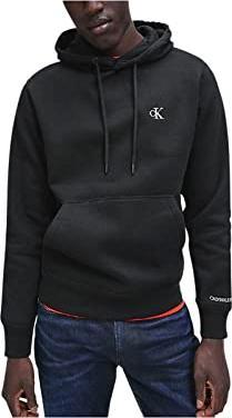 Calvin Klein Jeans Jeans Herren Sweatshirt Ck Essential mit Kapuze, Schwarz (Ck Black), XL (XL)