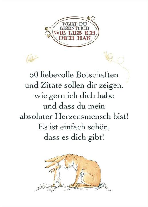 Image du produit Weisst du eigentlich, wie lieb ich dich hab? Ich hab dich so lieb! (Allemand, Sam McBratney, Anita Jeram, 2024)