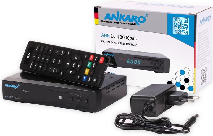 Productafbeelding Ankaro DVB-C HDTV-ontvanger DCR 3000plus PVR (DVB-C, CI+ slot)
