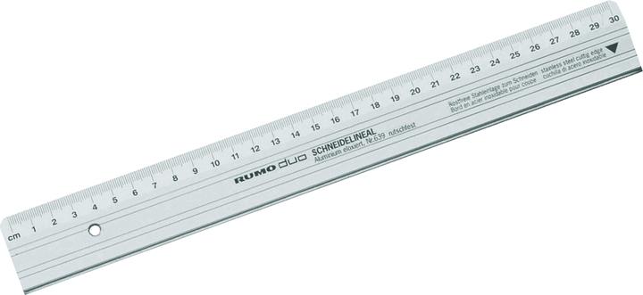 Produktbild Rumold Schneidelineal 100 cm weiss (1000 mm)