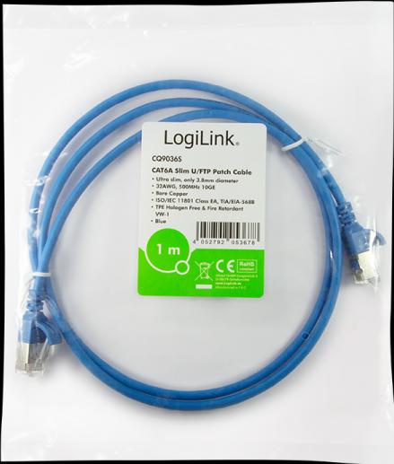 Produktbild LogiLink Netzwerkkabel (STP, CAT6a, 2 m)
