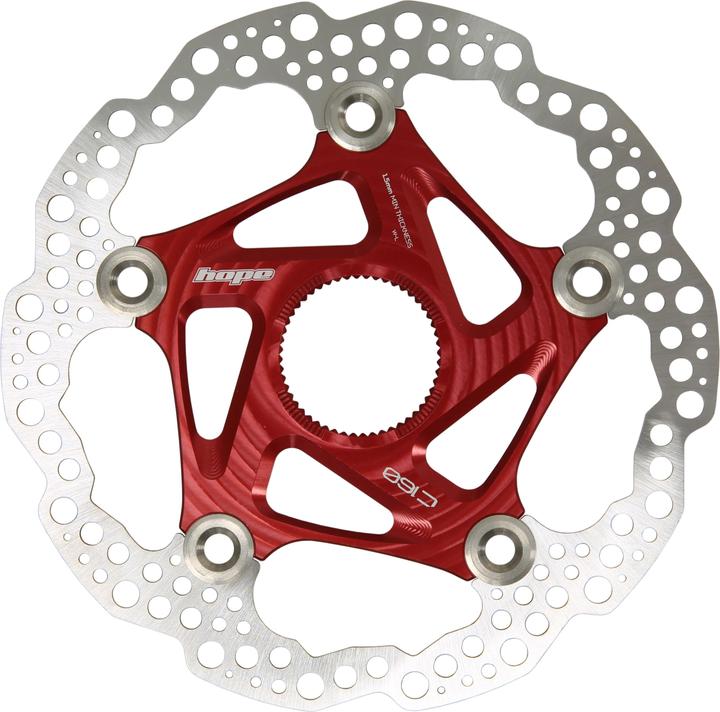 Produktbild Hope Floating Disc Bremsscheibe - Center Lock - rot (160 mm)