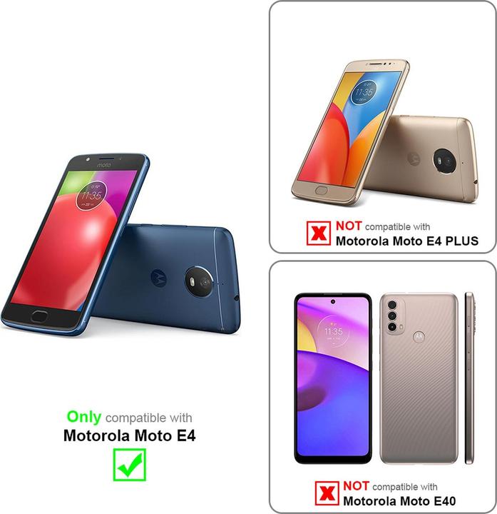 Produktbild Cadorabo Flip wie Invisible Cover (Motorola Moto E4)