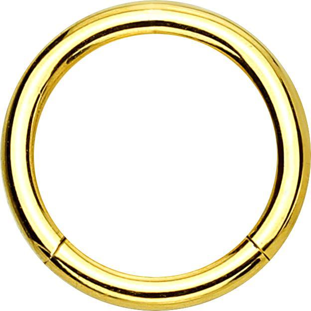 Star Piercing Micro Segmentring klappbar vergoldet (Chirurgenstahl 316L)