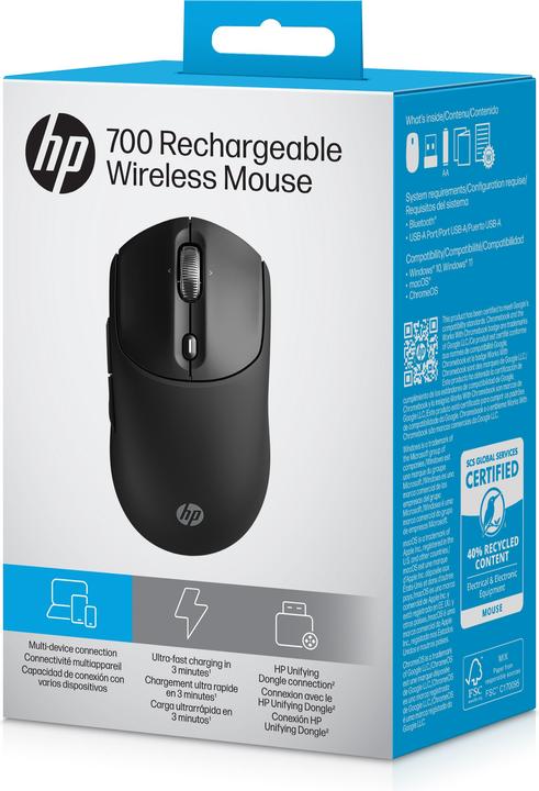 Produktbild HP 700 Rechargeable Wireless Mouse (P) (Kabellos)