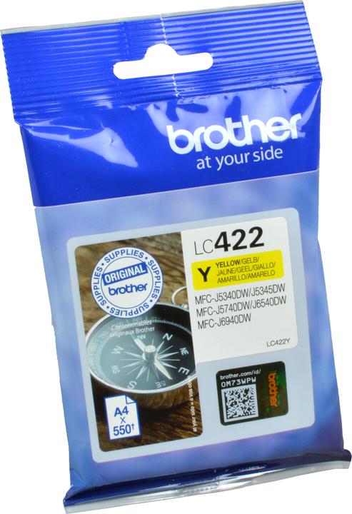 Immagine prodotto Brother Cartuccia d'inchiostro LC422Y per BH19M/B compatibile con MFC-J5340DW MFC-J5740DW MFC-J6540DW (Y)