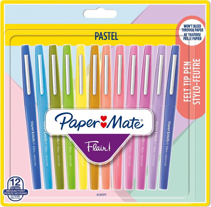 Paper Mate Flair! (Mehrfarbig, Coral, 12 x)