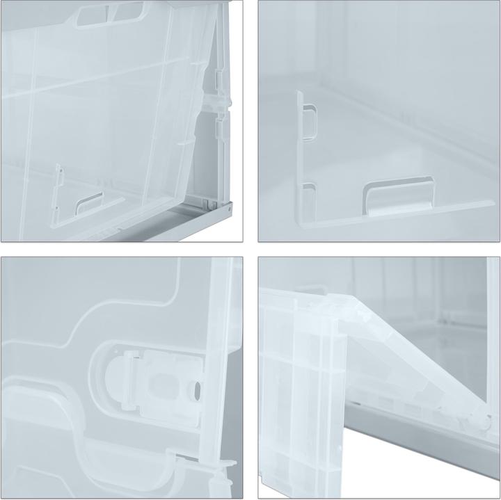 Actual product image Relaxdays Transparent Lidded Folding Box (59.5 x 39.5 x 31.5 cm, 74 l)