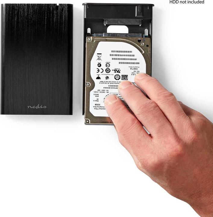 Immagine prodotto Nedis Custodia per disco rigido 2,5" | USB 3.2 Gen1 | USB Type-A / USB Type-C™ | Notebook / PC | Alluminio (2.5")
