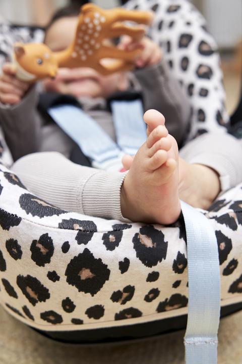 Actual product image Meyco Child seat cover groep 0 Cloud-Z Leopard sand melange