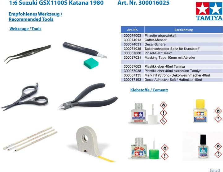 Actual product image Tamiya Suzuki GSX1100S Katana