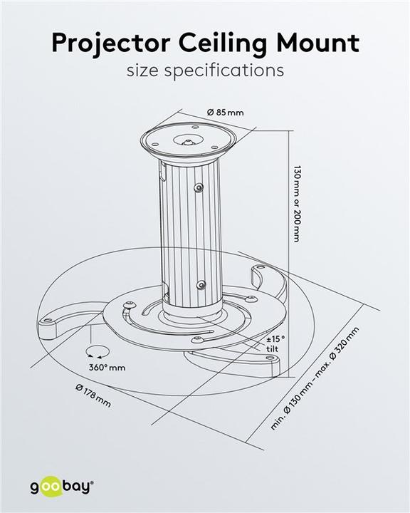 Produktbild Goobay Deckenhalterung (Decke)