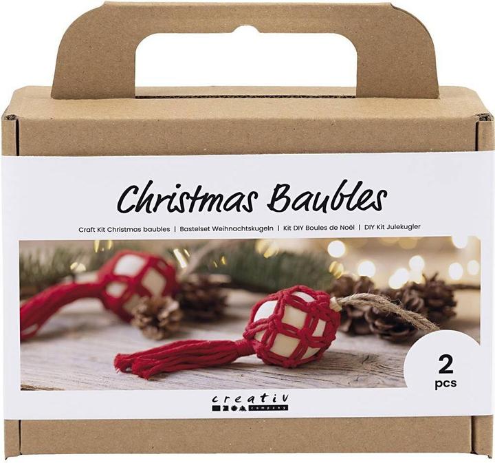 Produktbild Creativ Company Bastelset Weihnachtskugeln Macrame