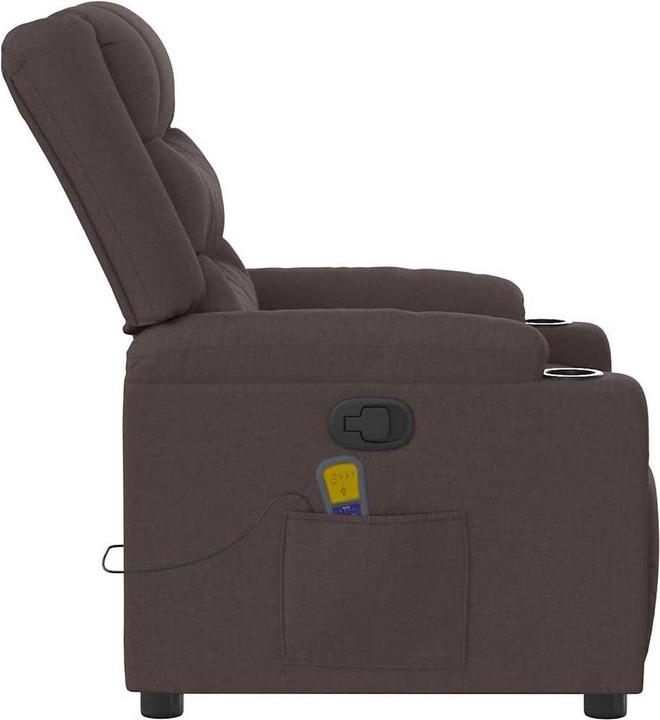 Image du produit VidaXL Fauteuil de massage Tissu Marron Foncé