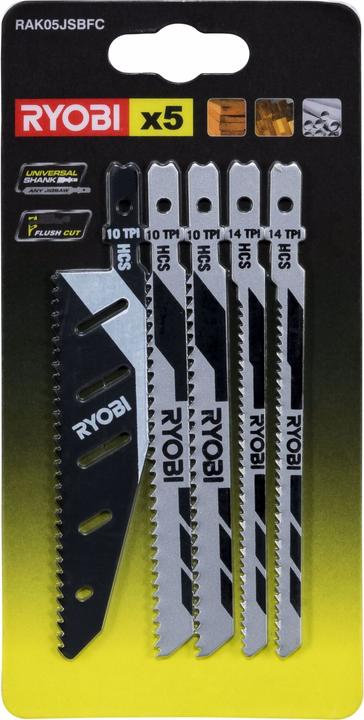Ryobi RAK05JSBFC Set di 5 pezzi di lame per seghetto alternativo