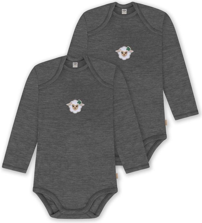 Normani 2er Pack Baby Merino Body Langarm „Auckland" - 9377
