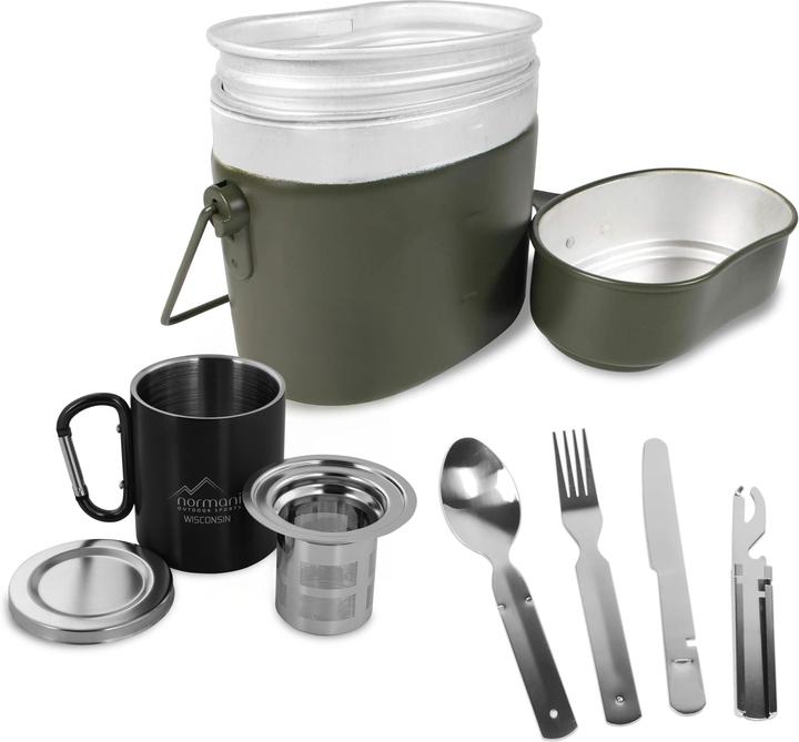Produktbild Normani Kochgeschirr „Pennsylvania“, Tasse „Wisconsin“, Besteck „Kalifornien“ und Tessieb „Delaware“ - 9749