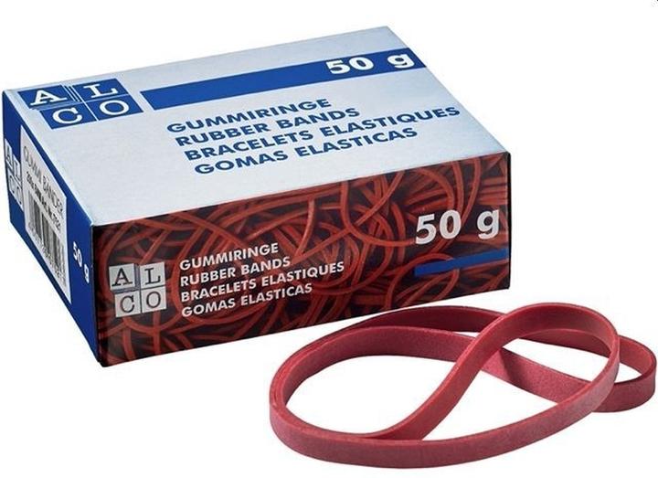 Image du produit Alco Elastiques 50g 150x10 mm, rouge (50 pcs)