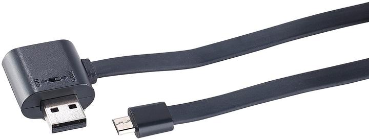 Actual product image Callstel Micro USB Charging & Data Flat Cable with USB Port & OTG (0.70 m, USB 2.0)