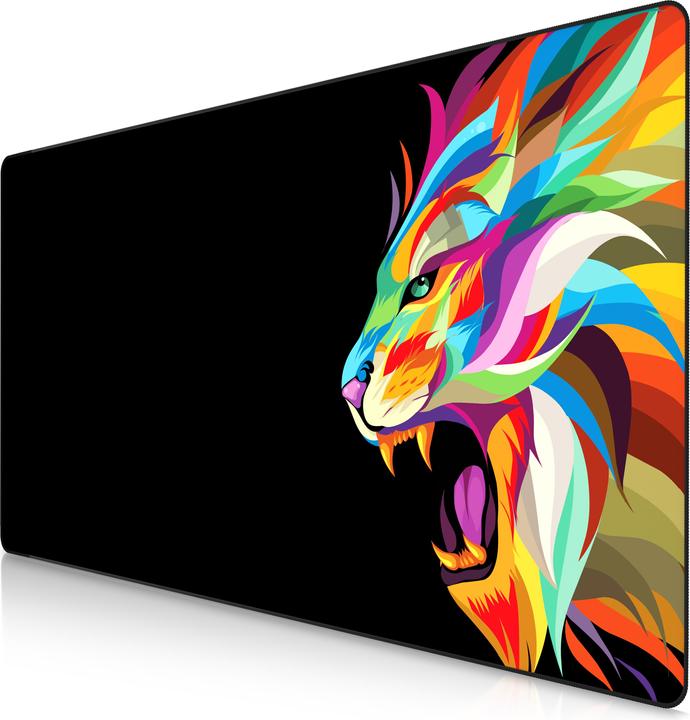 Produktbild Titanwolf Gaming Mauspad, XXXL Speed Mausmatte 1200 x 600 mm, Geschwindigkeit & Präzision, Colour Lion 2 (XXL)