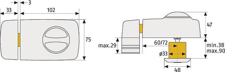 Actual product image Abus 7010 W EK