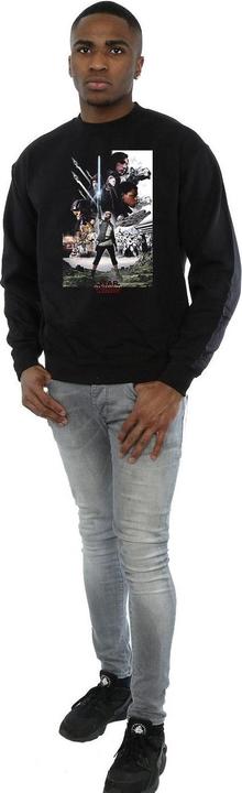 Actual product image Star Wars Mens The Last Jedi Character Poster Sweatshirt (L)