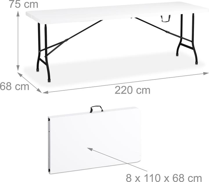 Actual product image Relaxdays Garden table (220 cm)