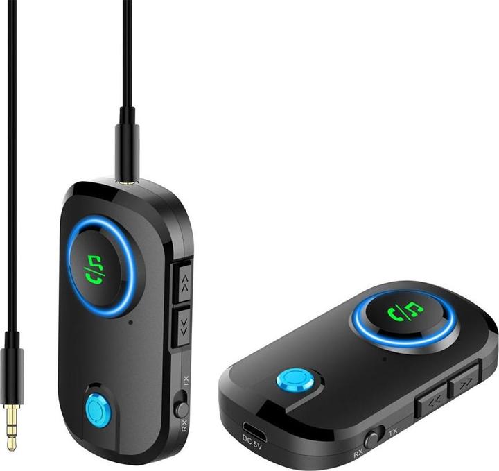 Actual product image Deltalabs 2in1 Bluetooth 5.0 Audio Transmitter / Receiver 3.5mm Klinkeadapter (Transmitter & Receiver)
