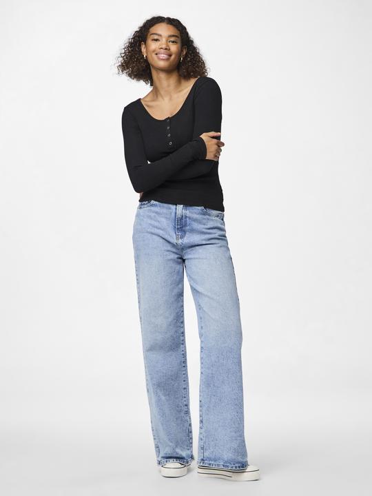 Actual product image Pieces Front buttoned ribbed top (S)