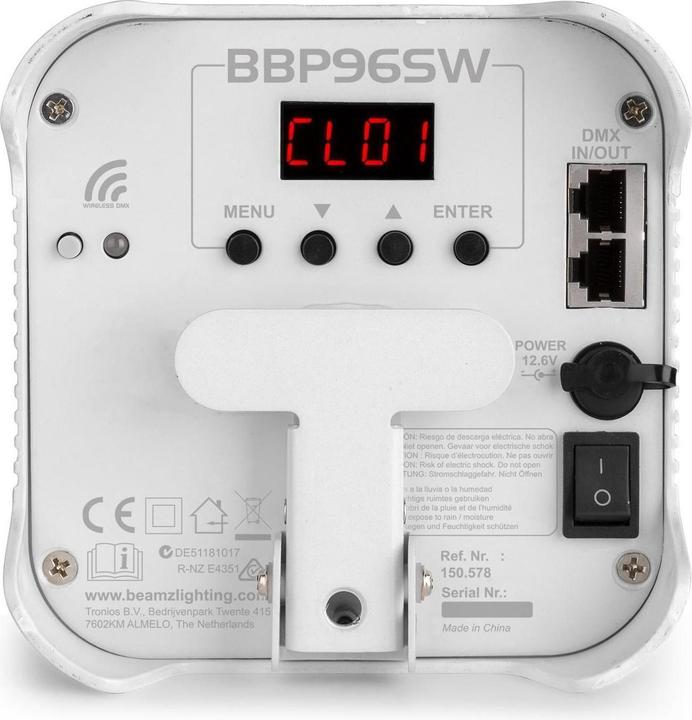 Immagine prodotto BeamZ Faretto da terra BBP96SW Uplight Par bianco (LED)
