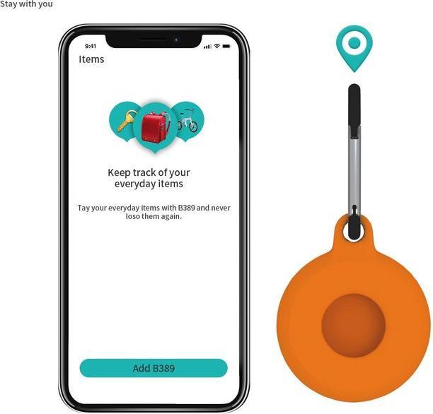 Image du produit MU Style Housse en silicone AirTag avec porte-clés