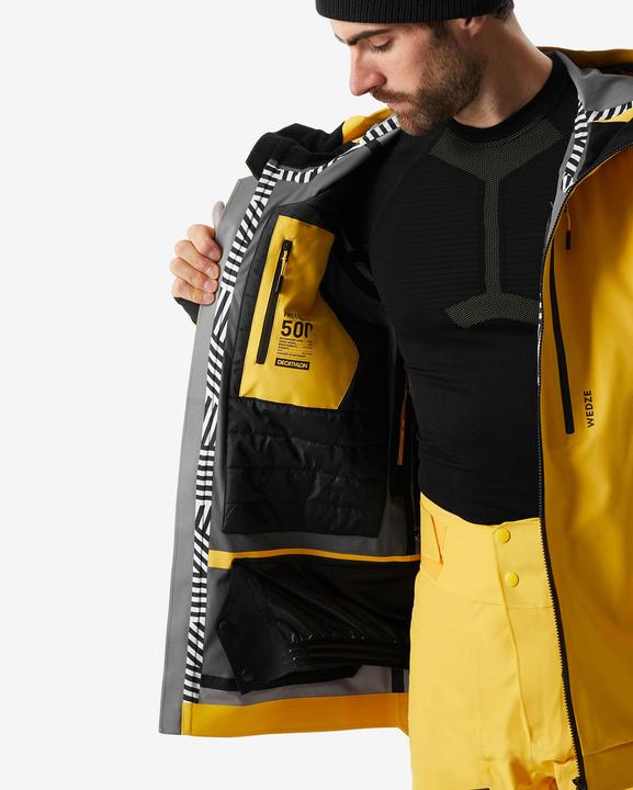 Produktbild Wedze Skijacke Herren warm und atmungskativ - FR500 gelb (L)