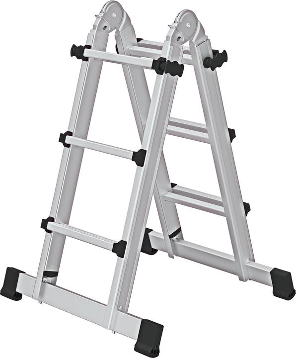 Image du produit Munk Echelle télescopique 4 sections avec traverse 4x3 barreaux (Échelle télescopique, 3 cm)