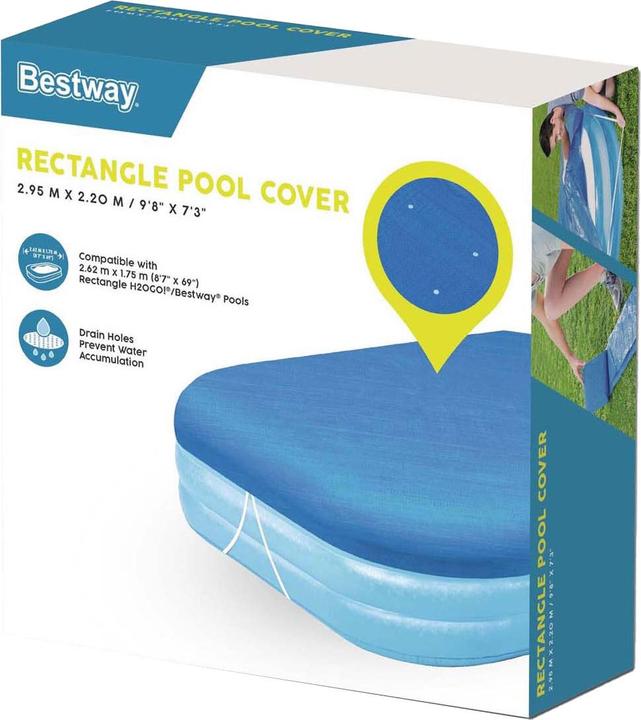 Actual product image Bestway Rectangle Pool Cover for 2.62 m x 1.75 m Inflatable Family Pools