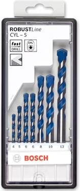 Immagine prodotto Bosch Professional Zubehör Set di 5 punte per calcestruzzo CYL-5, Robust Line, 4-8 mm (8 mm, 5 mm, 4 mm, 6 mm)