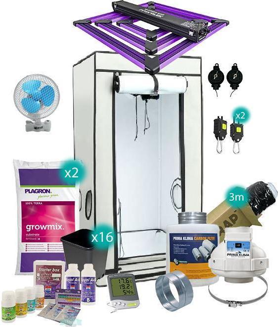 Produktbild Tamar Growbox Set Q80+ 80x80x180cm LED Lumatek