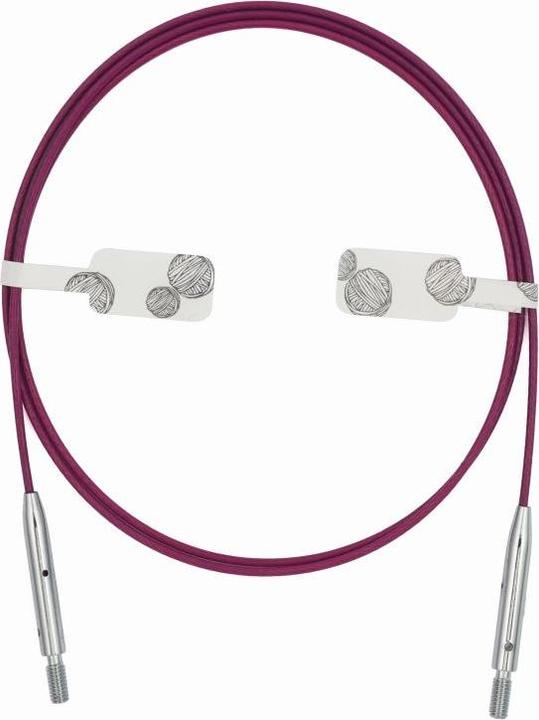 Immagine prodotto Knitpro Seil für Nadelspitzen Thin & Flex Seil Swivel lila drehbar 126 cm ergibt 150 cm