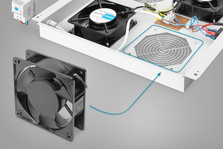 Produktbild Digitus Ersatzluefter fuer Lueftereinheiten 138m³ zirk./h, Geraeuschpegel 47dBm