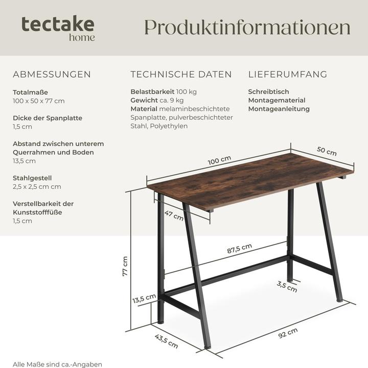 Produktbild tectake Newton (100 x 50 x 77 cm)