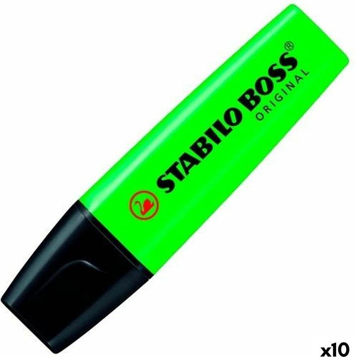 Actual product image STABILO Highlighter green, box of 10 (Green, 5 mm, 10 x)