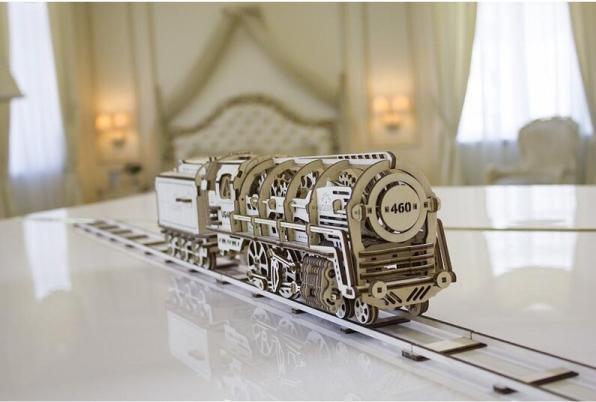 Actual product image Ugears Steam locomotive with tender