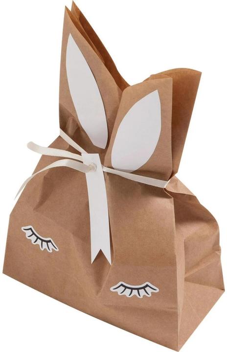 Image du produit Folia Kit de bricolage Set de sacs en papier Lapin marron/rose/blanc 9 pcs. (Pochette cadeau, 9 x)