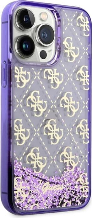 Image du produit Guess GUHCP14XLC4PSGU iPhone 14 Pro Max 6.7" violet/pourpre étui rigide paillettes liquides 4G Transculent (Apple iPhone 14 Pro Max)