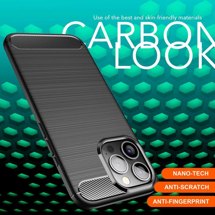 Immagine prodotto Nalia Copertura in silicone carbon look (Apple iPhone 16 Pro Max)