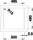 Actual product image Blanco Dalago 5 (Top-mounted sink, 51 cm, 51.50 cm)