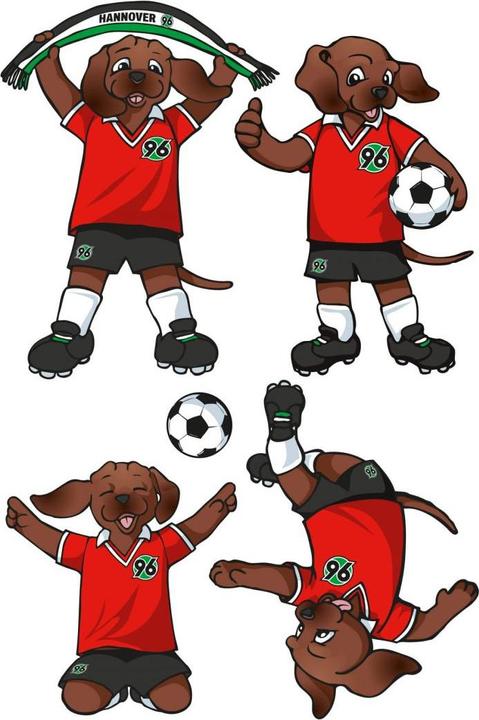 Hannover 96 Eddi - Set (80 x 120 cm, 60 x 90 cm, 100 x 150 cm, 50 x 75 cm)