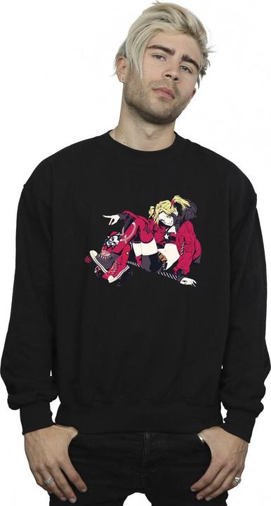 Actual product image Mens Harley Quinn Rollerskates Cotton Sweatshirt (L)