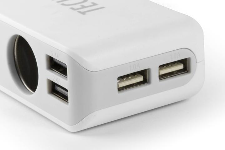 Image du produit Technaxx Chargeur de voiture 4 connexions USB et distributeur 3 voies